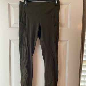 Army green Lululemon leggings size 6